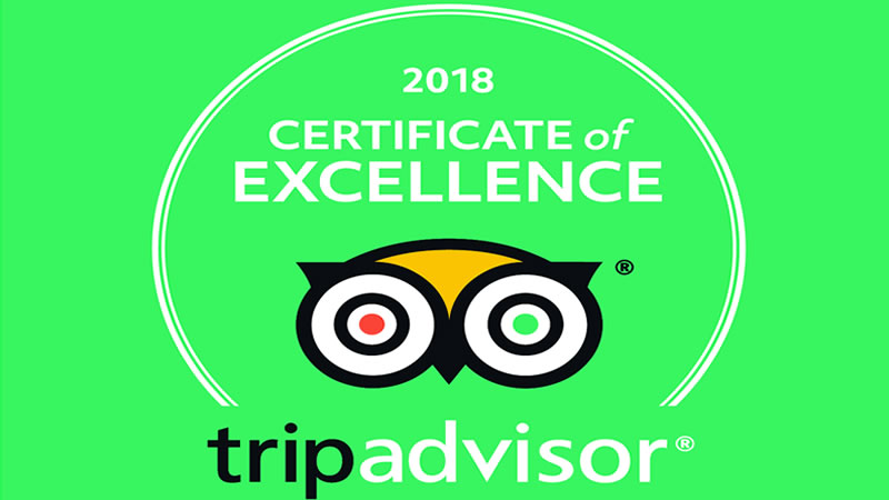 iOUTDOOR EARNS 2018 TRIPADVISOR CERTIFICATE OF EXCELLENCE